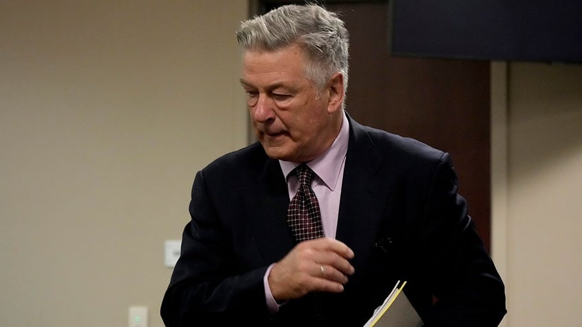 Alec Baldwin arrives for his hearing in Santa Fe County District Court