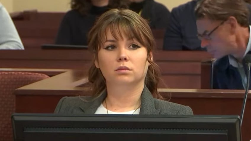 Hannah Gutierrez Reed sits in court