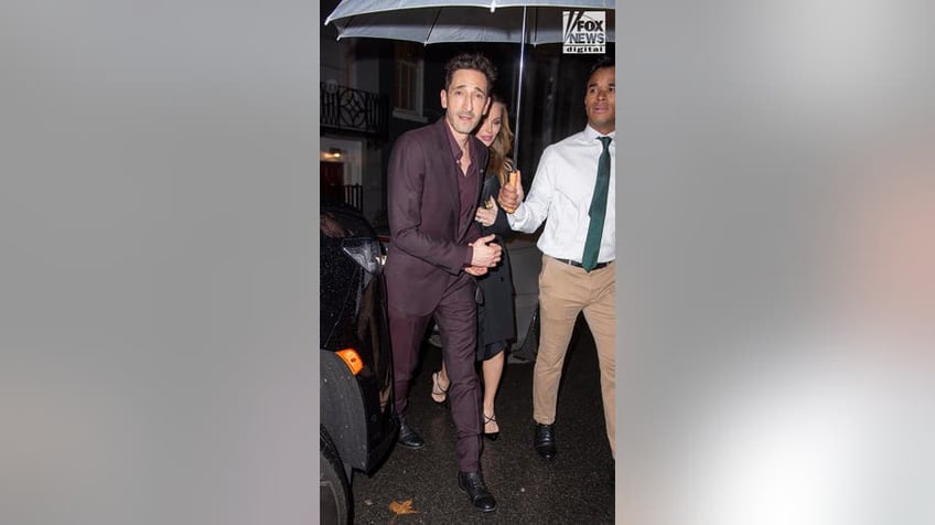 Guests leave the engagement party of Huma Abedin and Alex Soros