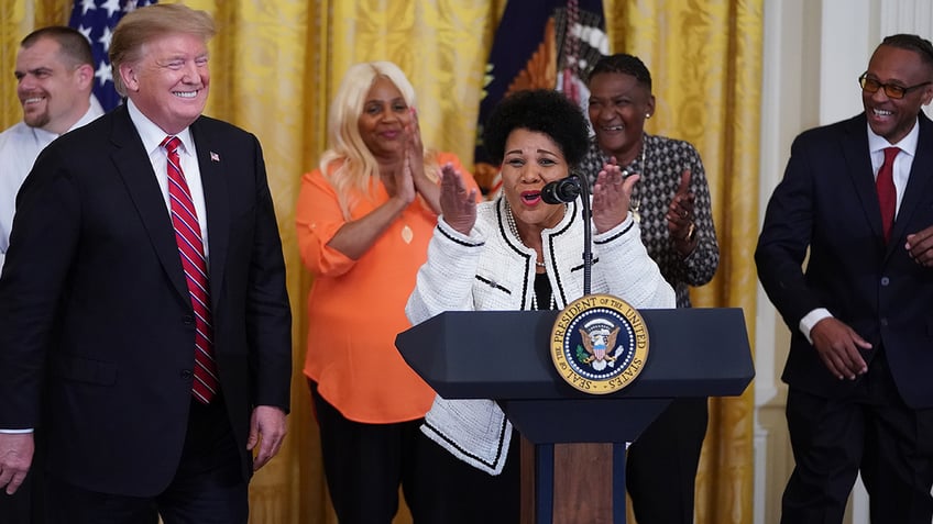 alice marie johnson makes touching visit to prison years after trump clemency