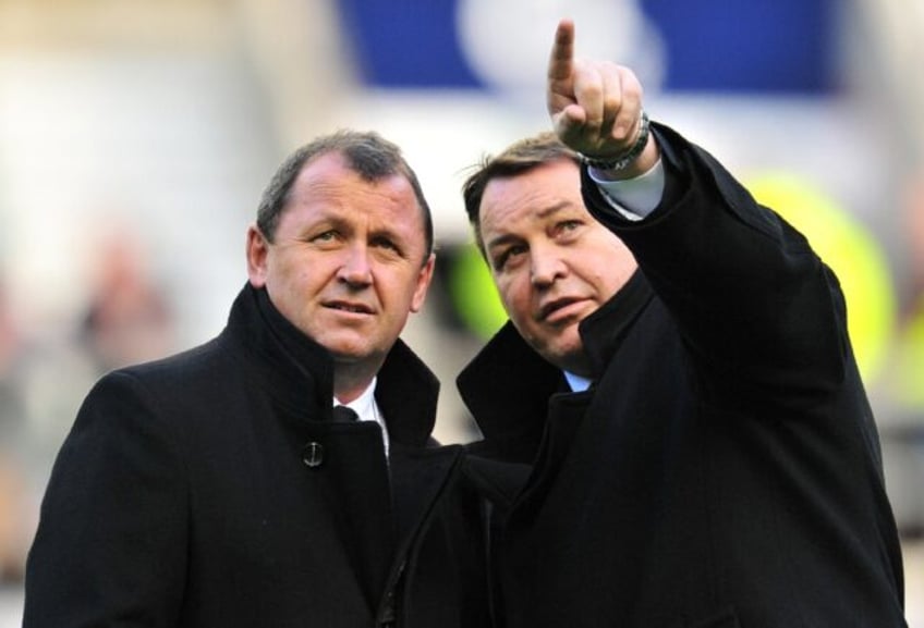 Ian Foster (left) and Steve Hansen spent eight years together coaching the All Blacks