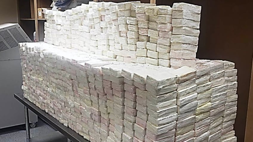 bricks of cocaine stacked