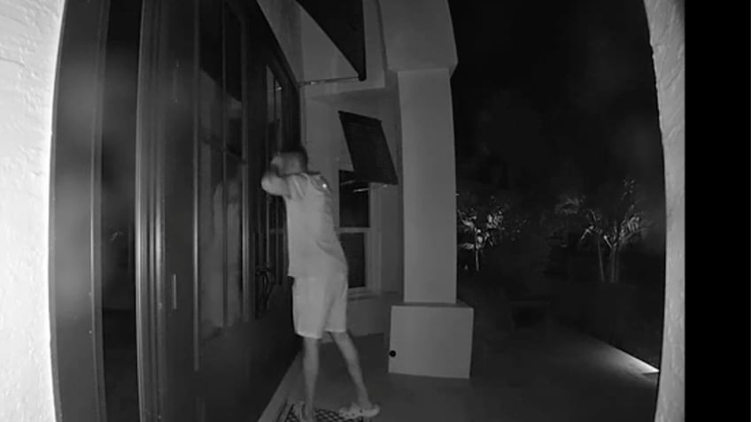 alleged squatter creeps around ritzy neighborhood to scout new home video