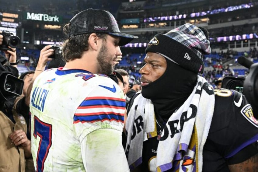 Josh Allen of the Buffalo Bills and Lamar Jackson of the Baltimore Ravens will face off in