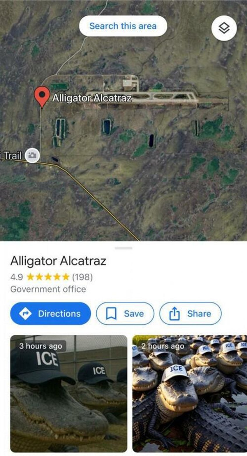 alligator alcatraz live trump tours new illegal alien deportation camp in florida swamp