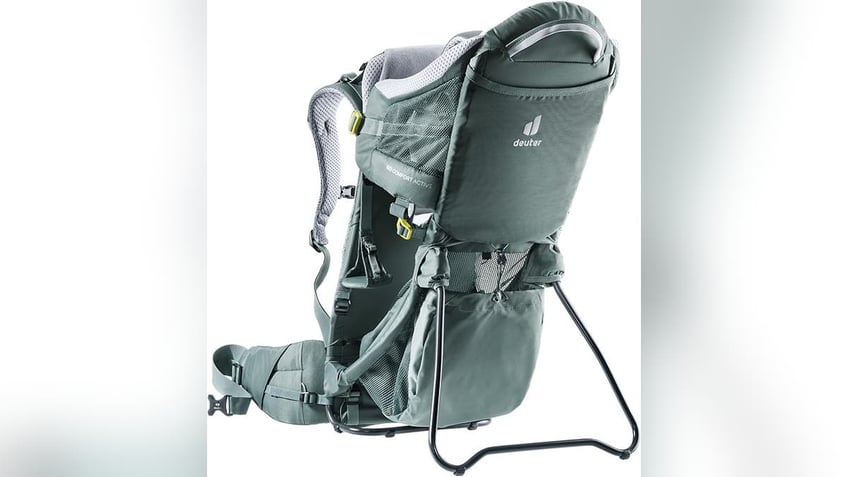 A sturdy hiking baby carrier. 