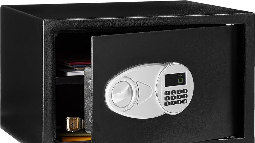 Keep valuables stored in this safe.