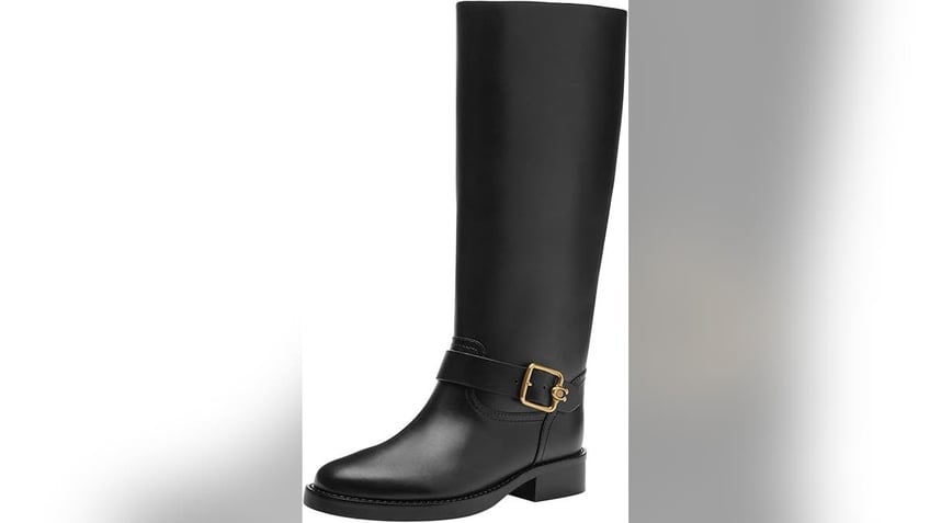 Look great wherever you go with a pair of tall black leather boots. 