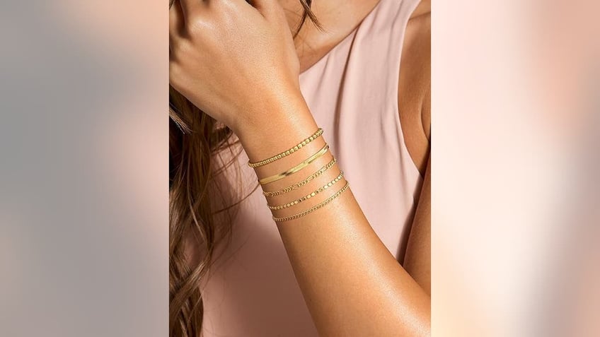 These gold plated bracelets are very fashionable.