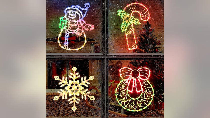 These delightful window lights are easy to put up.