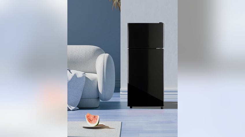 This small fridge/freezer combo is perfect for small spaces.