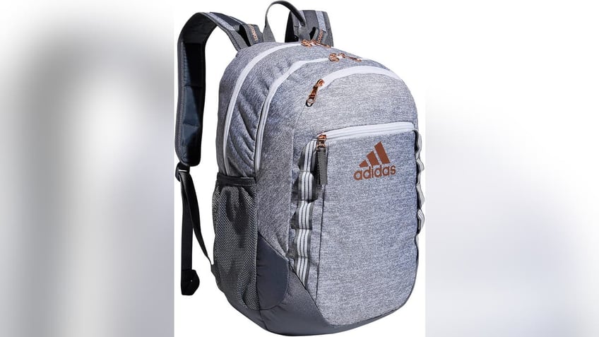 This backpack holds two big water bottles.