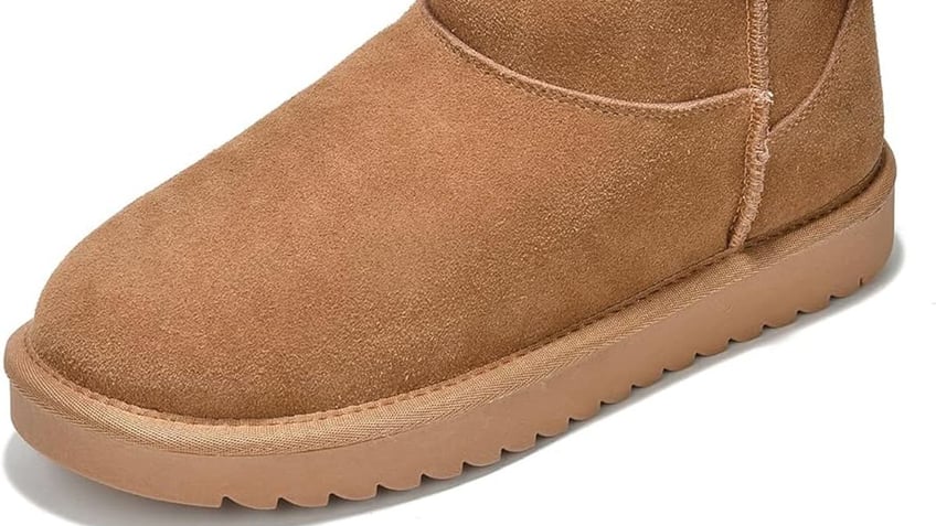 Keep your feet cozy this winter in these suede boots.