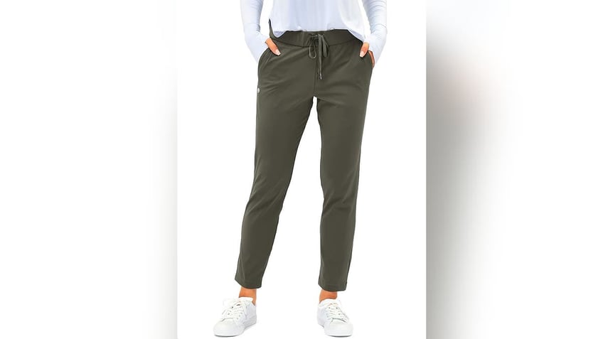 This slim fit can take you from the golf course to the couch.