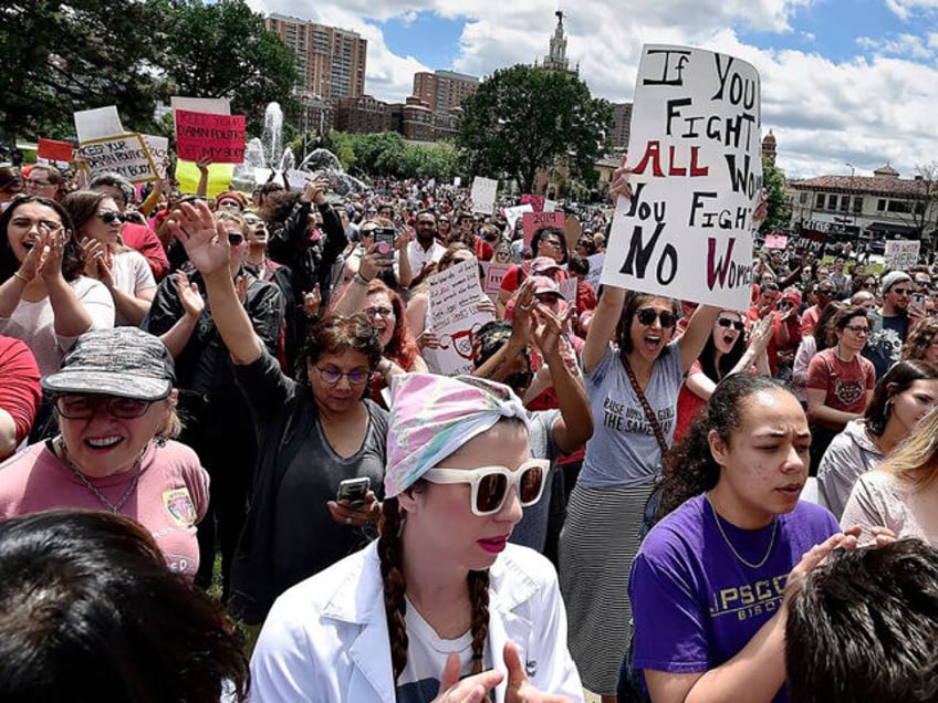 Several hundred protesters marched through the Country Club Plaza in 2019 in response to t