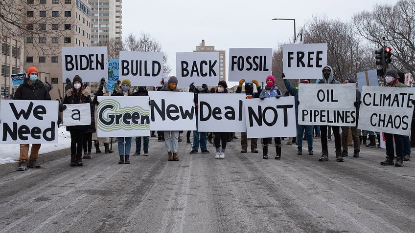 Green New Deal protest