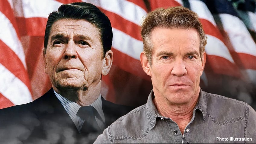 Reagan and actor Dennis Quaid