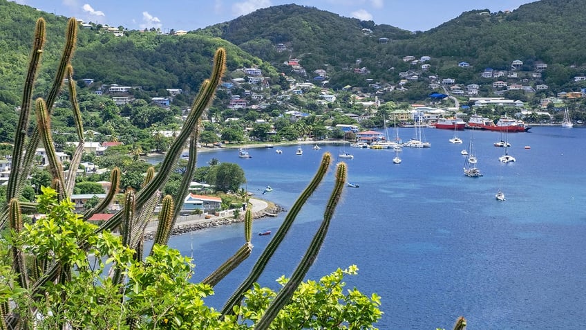 Bequia island in Caribbean