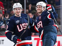 American hockey star Zach Werenski reacts to national anthem boos