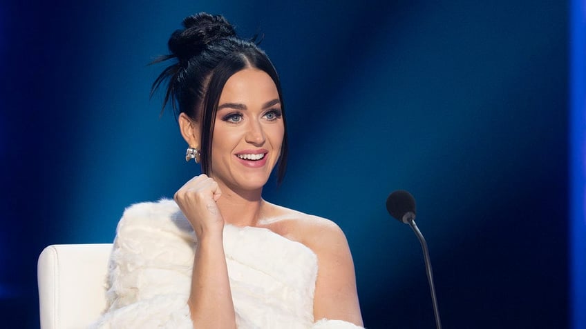 Katy Perry sitting at American Idol judges' table