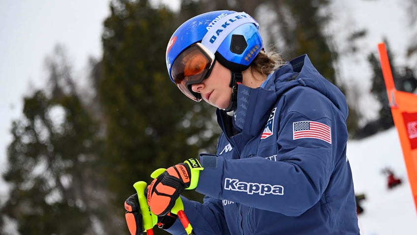 Mikaela Shiffrin before race