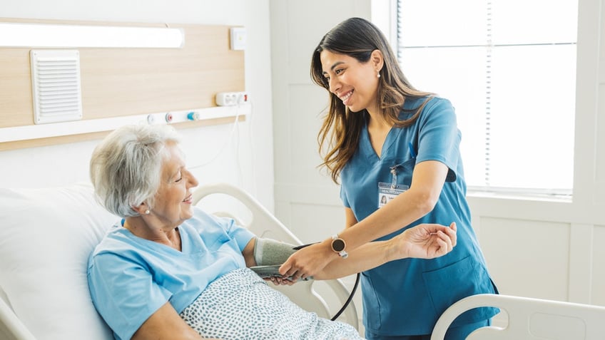 Nurse with patient