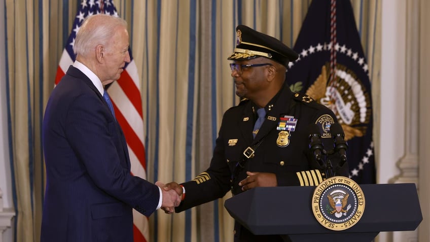 Biden and Detroit police chief