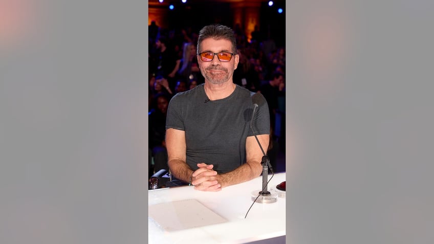 Simon Cowell at the "AGT" judges table