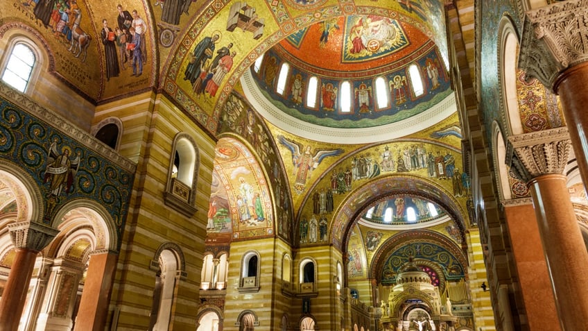 The interior of Saint Louis Cathedral