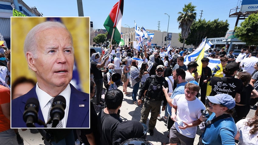 President Biden over anti-Israel agitators