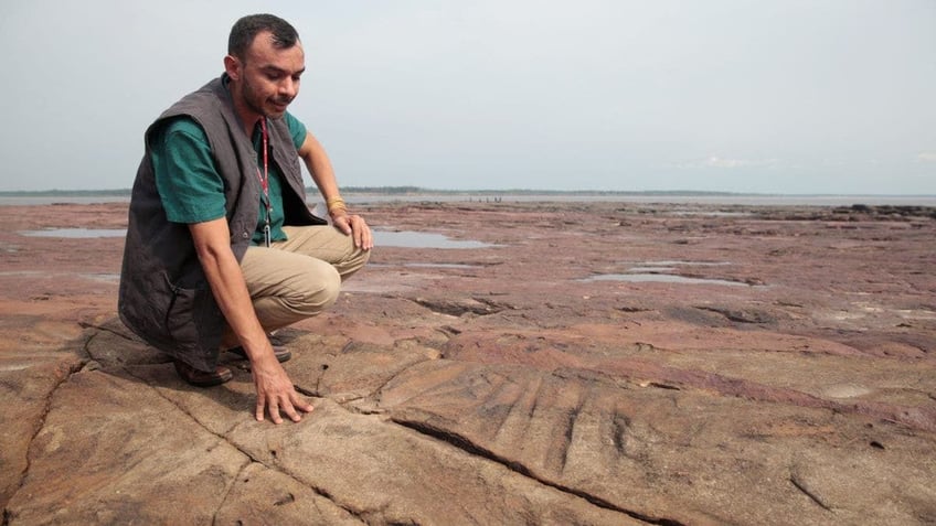 ancient brazilian rock carvings of human faces revealed along amazon river