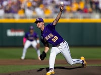 Anderson’s 3-hitter against Coastal Carolina in CWS finals opener puts LSU 1 win away from title
