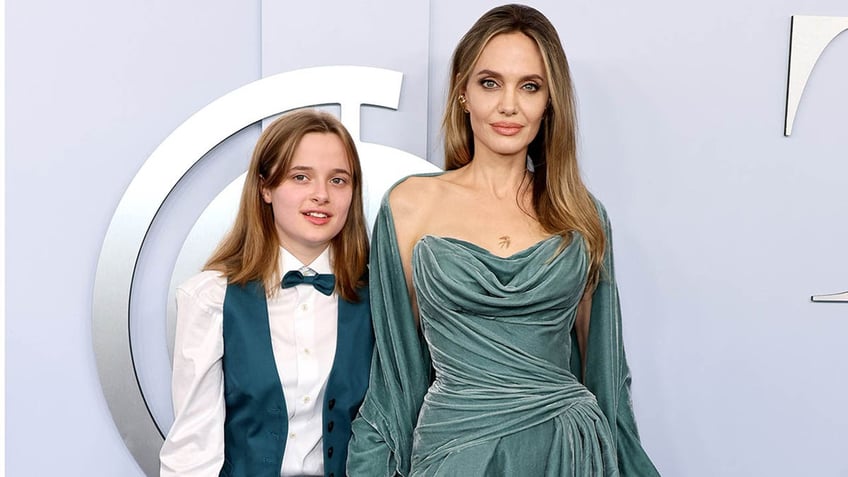 angelina jolie with daughter vivienne at the tonys