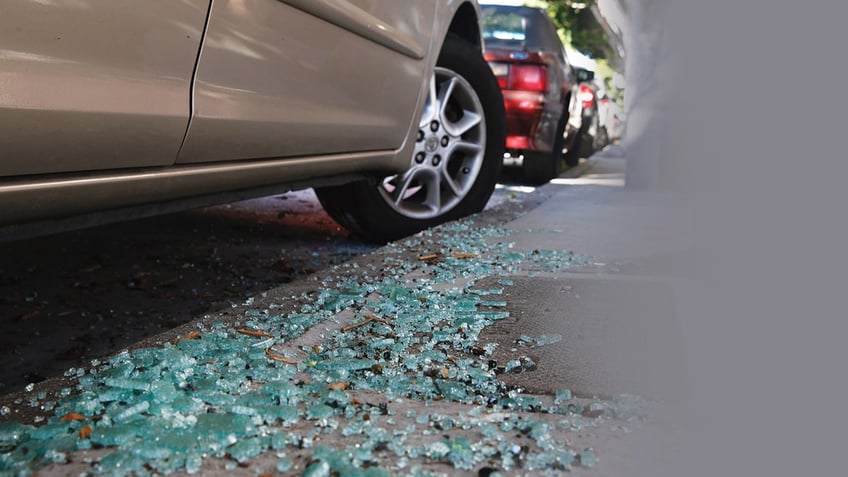 California car damaged from crime