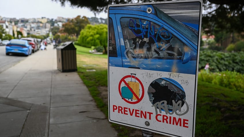 California car brake in sign