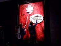 Animal Extremists Vandalise New King’s Portrait With ‘Wallace and Gromit’ Cartoon Face
