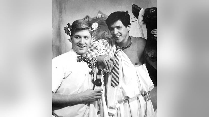 James Widdoes and Tim Matheson filming a scene from "Animal House."