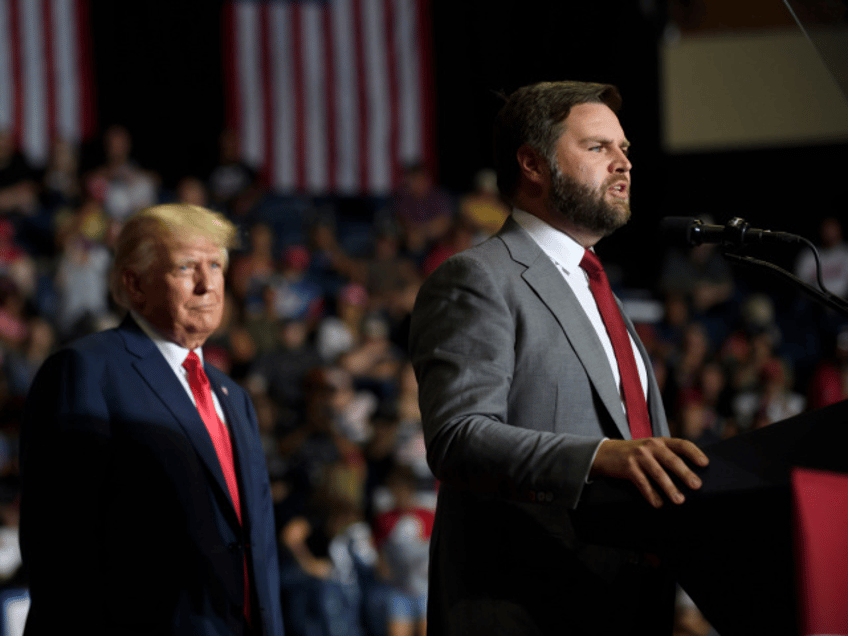 YOUNGSTOWN, OH - SEPTEMBER 17: Republican Senate candidate JD Vance and former President D