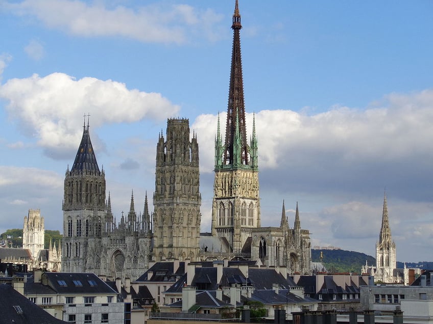 another one burns magnificent spire of rouen cathedral set on fire during renovation work