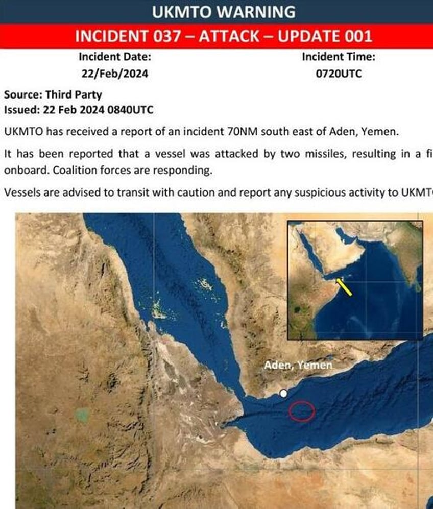 another uk ship on fire near yemen as sea becomes littered with disabled tankers