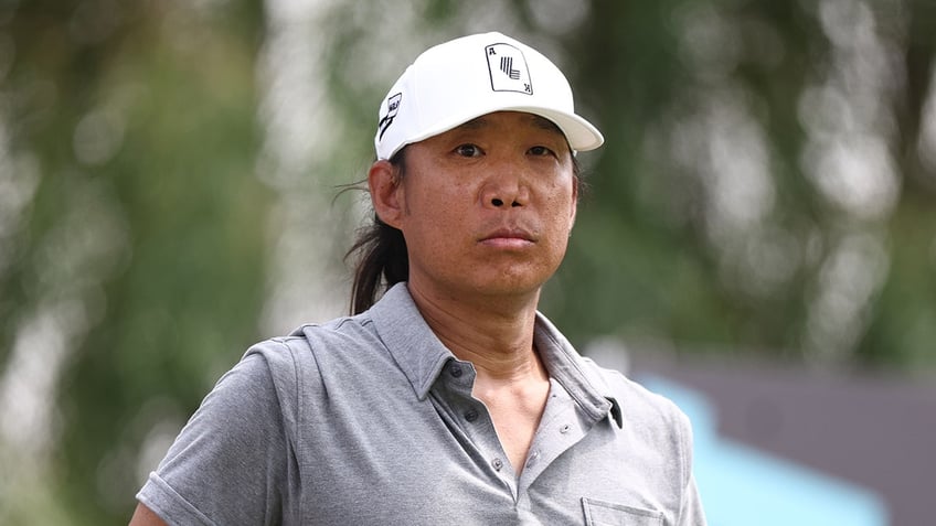 Anthony Kim looks on course