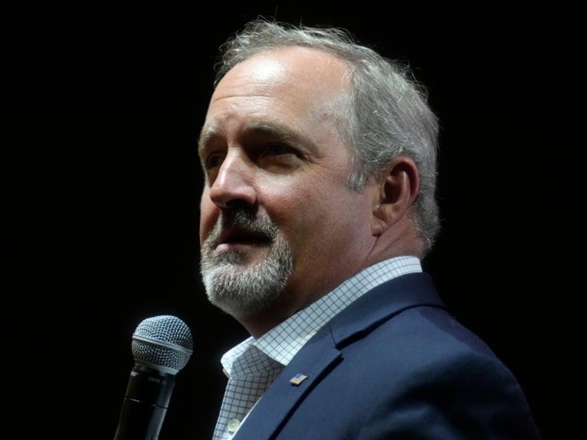 U.S. Rep. Jeff Duncan, R-S.C., speaks to attendees at his Faith & Freedom BBQ ahead of the keynote speaker, former Secretary of State Mike Pompeo, on Monday, Aug. 22, 2022, in Anderson, S.C. (AP Photo/Meg Kinnard)