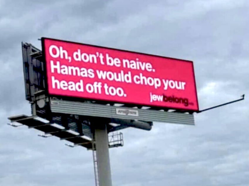 anti hamas billboard taken down in new jersey after 100 police complaints