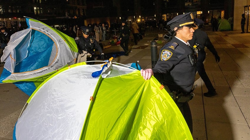 NYU tents removed by police