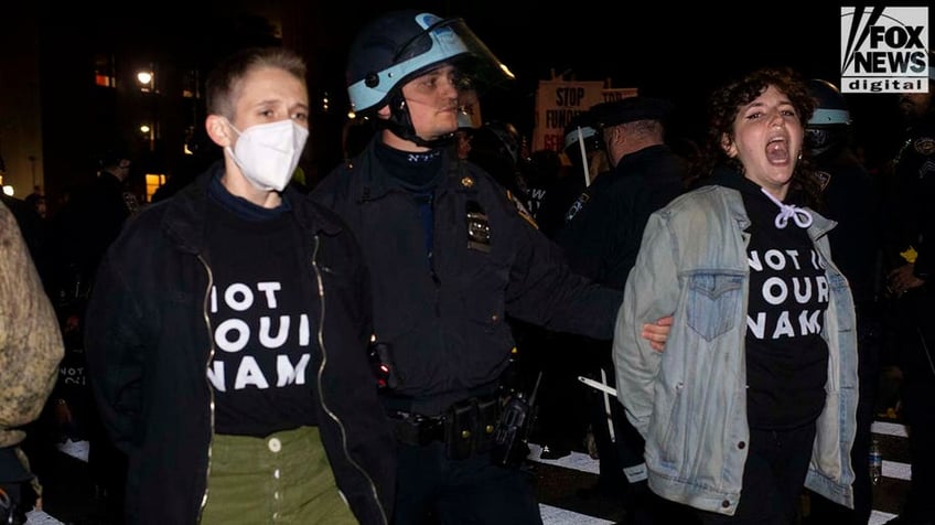 Two female protesters arrested