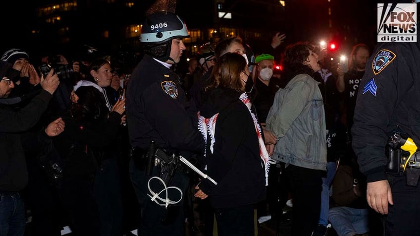 NYPD arrests group of protests