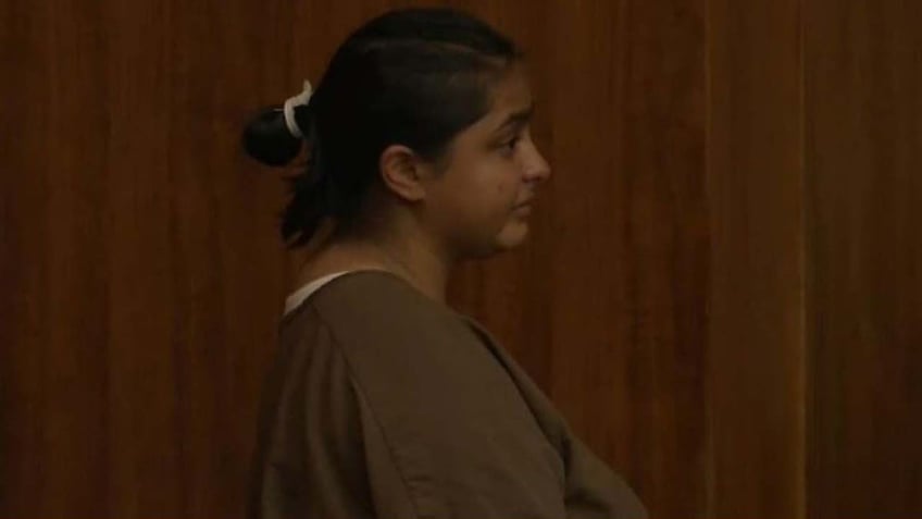Riddhi Patel crying during arraignment
