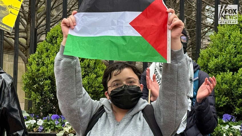 Pro-Palestine students demonstrate on Columbia University’s campus
