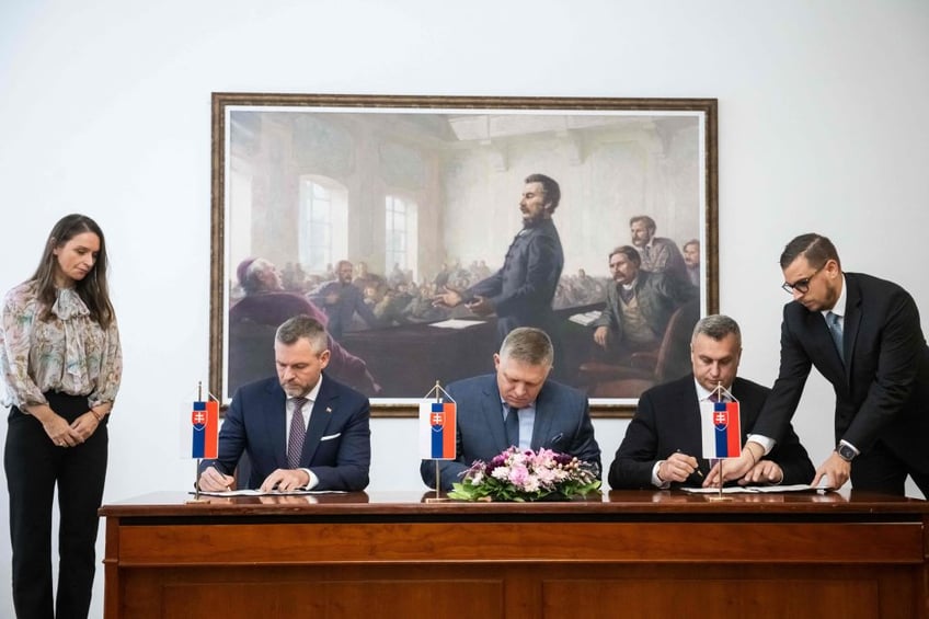 anti mass migration left populist fico signs coalition deal to form new slovakian government