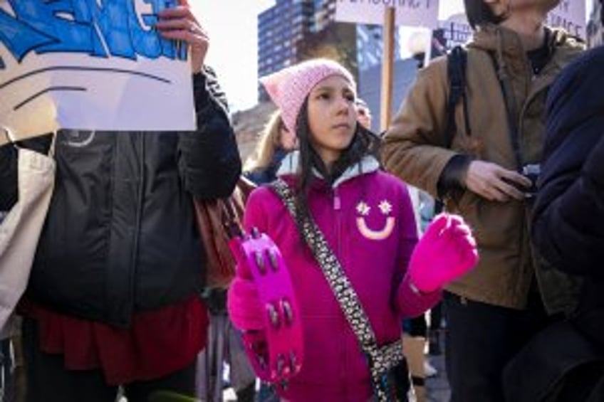 Anti-Trump protests mark International Women's Day